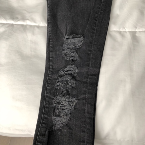 High Rise Distressed Ripped Skinny Jeans - Picture 6 of 8